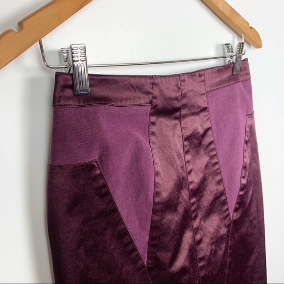 SILENCE + NOISE plum pencil skirt size 2 - Picture 4 of 8